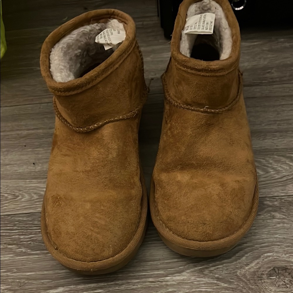 Arizona Jean Company Tan Ankle Booties Suede Slip-On